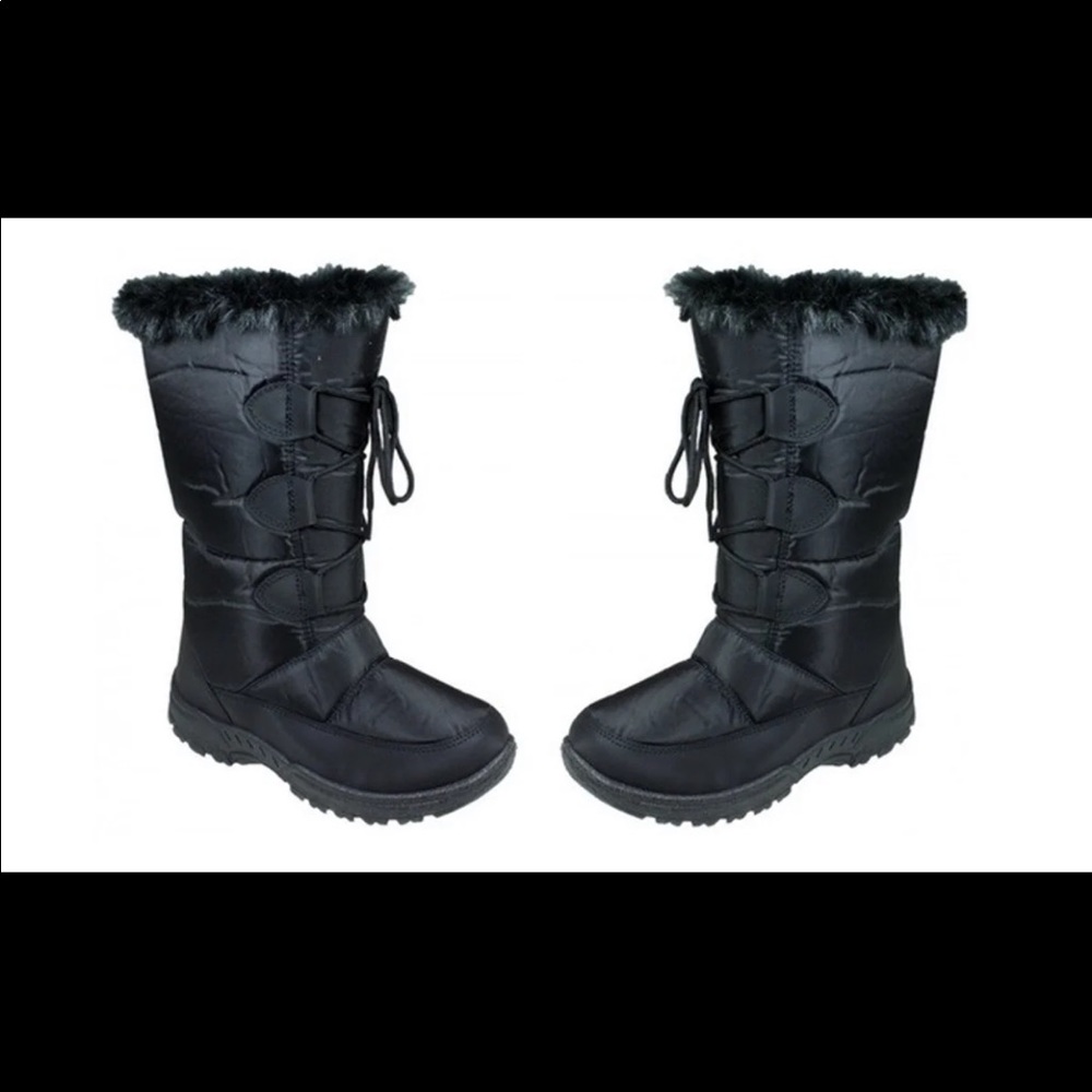 WomenWinterLaceBootsFauxFur Size10